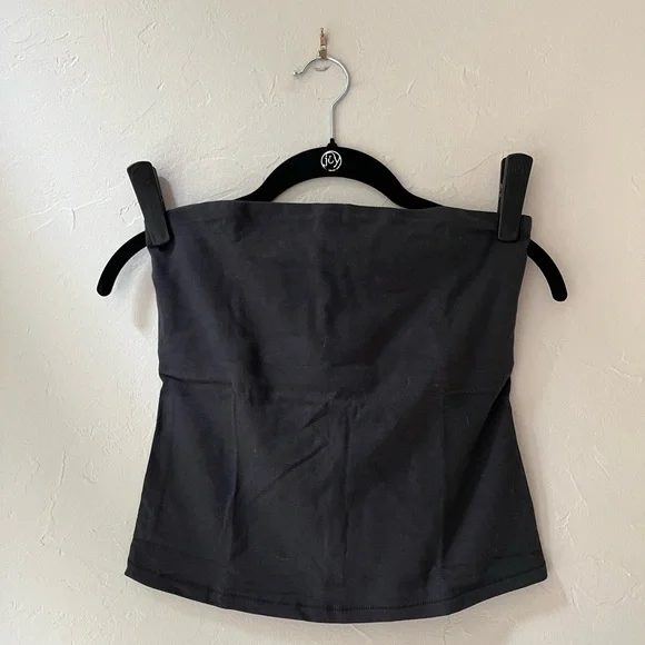 SKIMS COTTON JERSEY TUBE TOP IN SOOT XS S M L - Picture 1 of 6